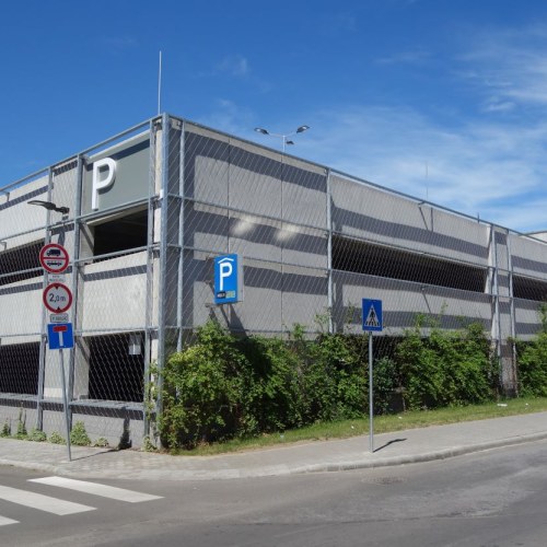 Lankové siete pre zelené fasády - Parkovací dom Eger Maďarsko