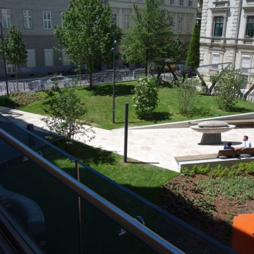 Lankové siete pre zelené fasády - Park Váci Maďarsko