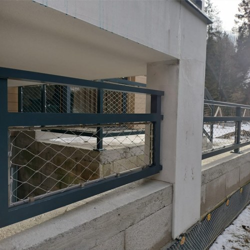 Výplne zábradlí lankovou sieťou - Rodinný dom Orava