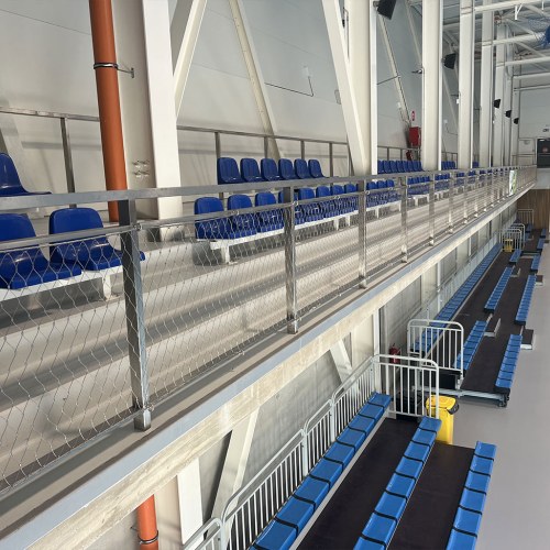 Výplne zábradlí lankovou sieťou - Šport aréna Malacky