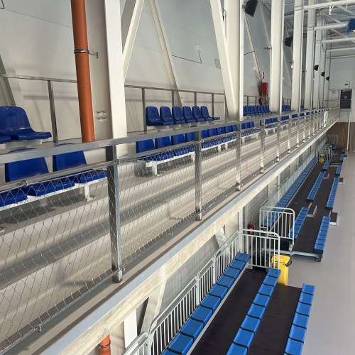 Výplne zábradlí lankovou sieťou - Šport aréna Malacky