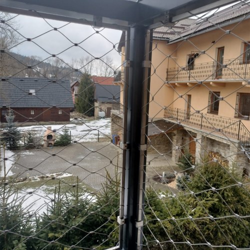 Výplne zábradlí lankovou sieťou - Rodinný dom Orava