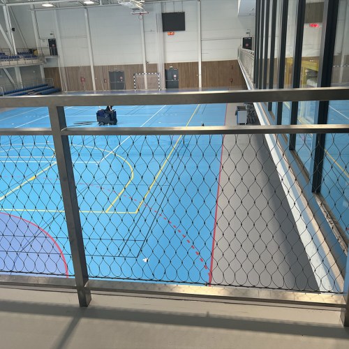 Výplne zábradlí lankovou sieťou - Šport aréna Malacky